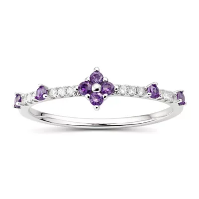 Sterling Silver Petite Clover Stackable Ring