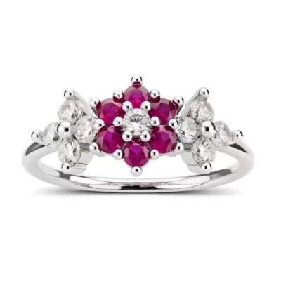 Sterling Silver Petite Floral Ring by Kylie Harper