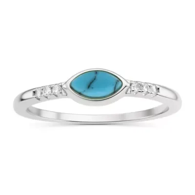 Sterling Silver Marquise-Cut Turquoise Ring by Kylie Harper