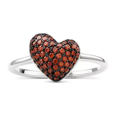 Sterling Silver Petite Puffed Heart Ring by Kylie Harper