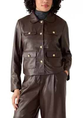 Collared Jacket with Gold Buttons by Nicole Miller