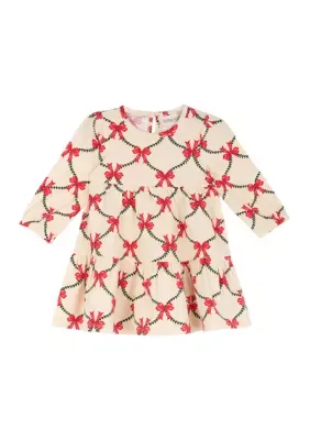 Bow Print Tiered Dress by Rare Editions