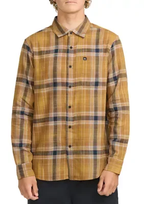 Textured Plaid Flannel Shirt by Quiksilver