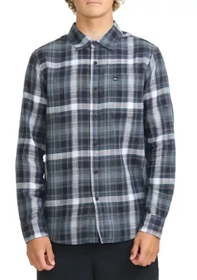 Textured Plaid Flannel Shirt - Rubber by Quiksilver