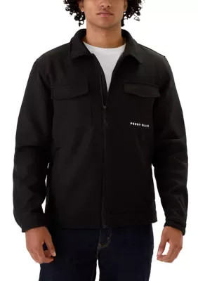 Softshell Bonded to Fleece Jacket by Perry Ellis