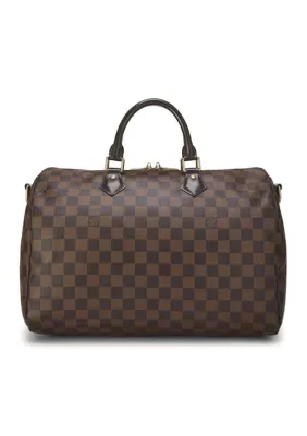 Louis Vuitton Damier Ebene Speedy Bandouliere 35 by What Goes Around Comes Around