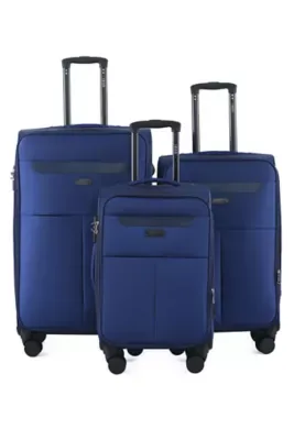 Liam 3-Piece Softside Lightweight Luggage Set with 8-Spinner Wheels and Built-In Lock by IZOD