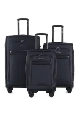 Noah 3-Piece Softside Lightweight Luggage Set with 8-Spinner Wheels and Built-In Lock by IZOD