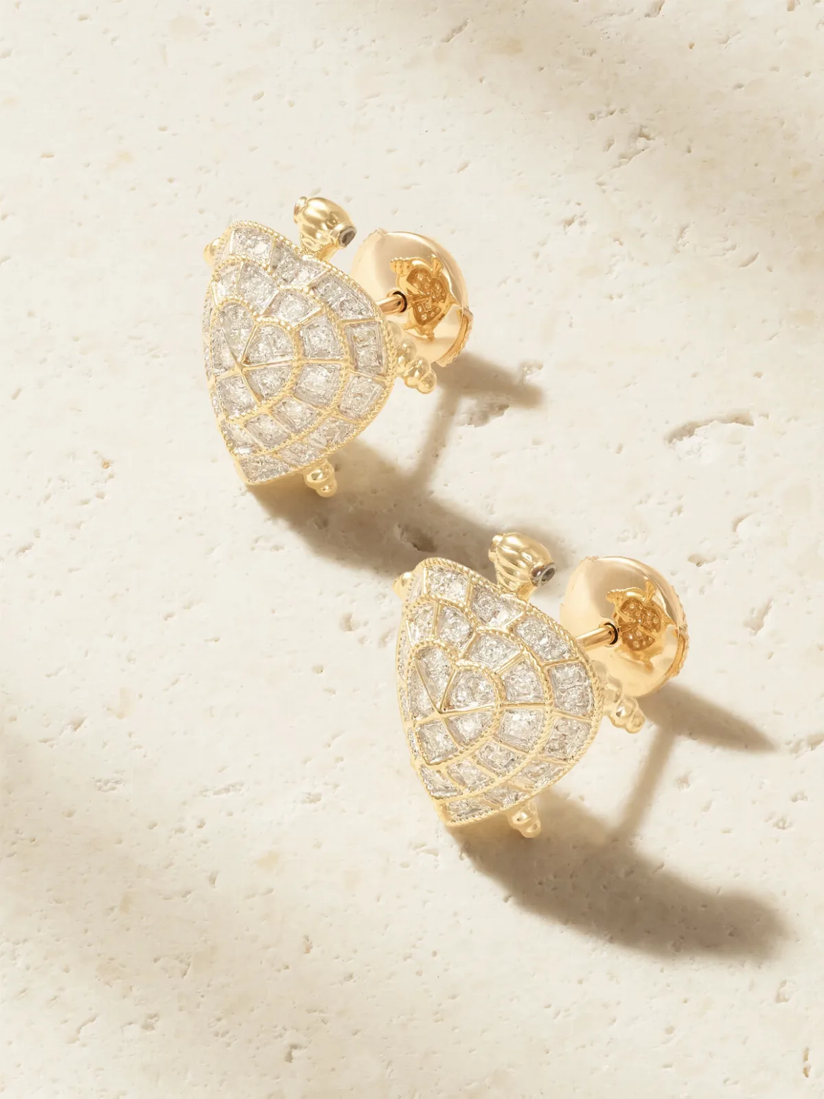 - Tortue Coeur 9-karat Gold Diamond Earrings -