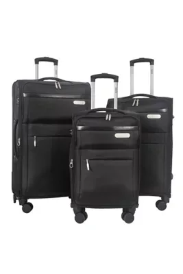 River 3-Piece Softside Spinner Expandable Luggage Set with Built-In Lock (20/24/28 Inch) by IZOD