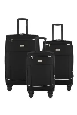 Vela Soft Shell Lightweight Expandable 3 Piece Luggage Set (20/24/28 Inch) by IZOD