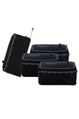 Aster Soft Shell Rolling Duffel Bag 4 Piece Set (20/28/30/32) by Isaac Mizrahi