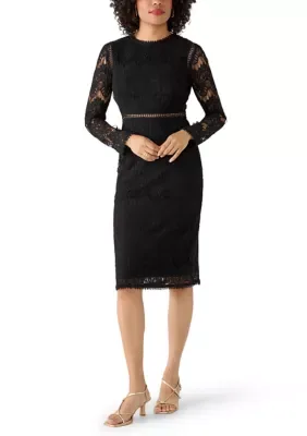Long Sleeve Lace Sheath Dress by Love by Design
