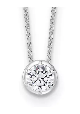 Lab Created 5/8 ct. t.w. Lab Grown Diamond VS+ F+ 18 Inch Solitaire Necklace in 14K White Gold by Belk & Co