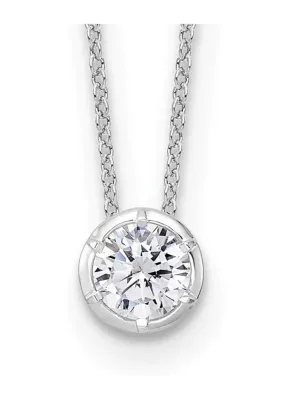 Lab Created 3/4 ct. t.w. Lab Grown Diamond VS+ F+ 18 Inch Solitaire Necklace in 14K White Gold by Belk & Co
