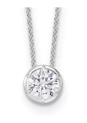 Lab Created 1 ct. t.w. Lab Grown Diamond VS+ F+ 18 Inch Solitaire Necklace in 14K White Gold by Belk & Co