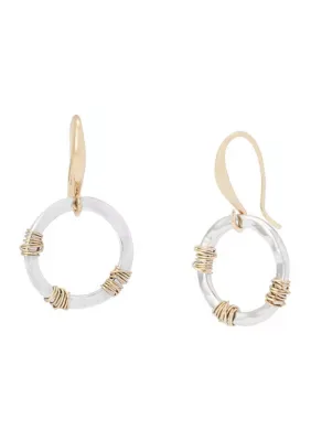 Robert Lee Morris Soho Two-Tone Wire-Wrapped Drop Earrings by Lee