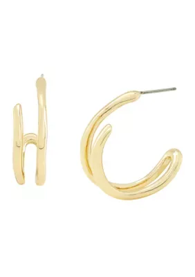 Robert Lee Morris Soho Fluid Bypass Small Hoop Earrings