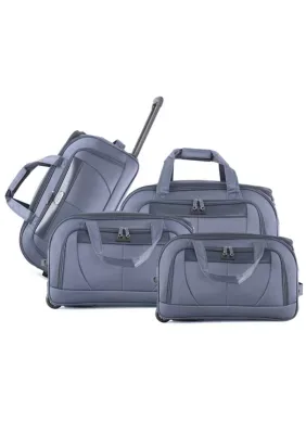 Carol 4-Piece Lightweight Rolling Duffel Bag Set with Telescopic Handle