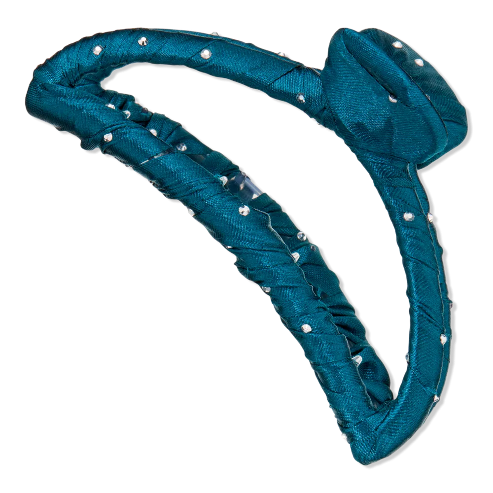 Satin Fabric-Wrapped Claw Clip with Rhinestones by Conair Accessories