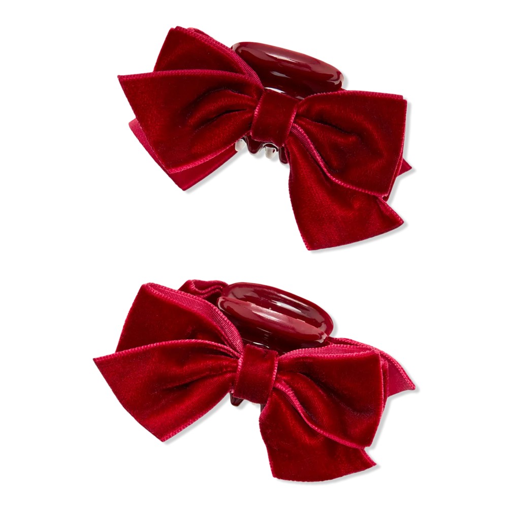 Velvet Bow Claw Clips by Conair Accessories