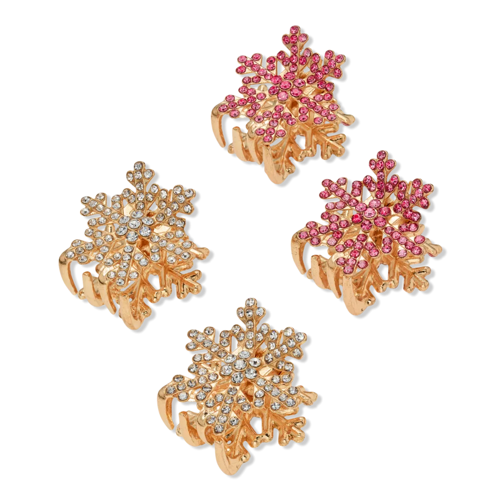 Assorted Metal Gold Snowflake Claw Clips by Conair Accessories