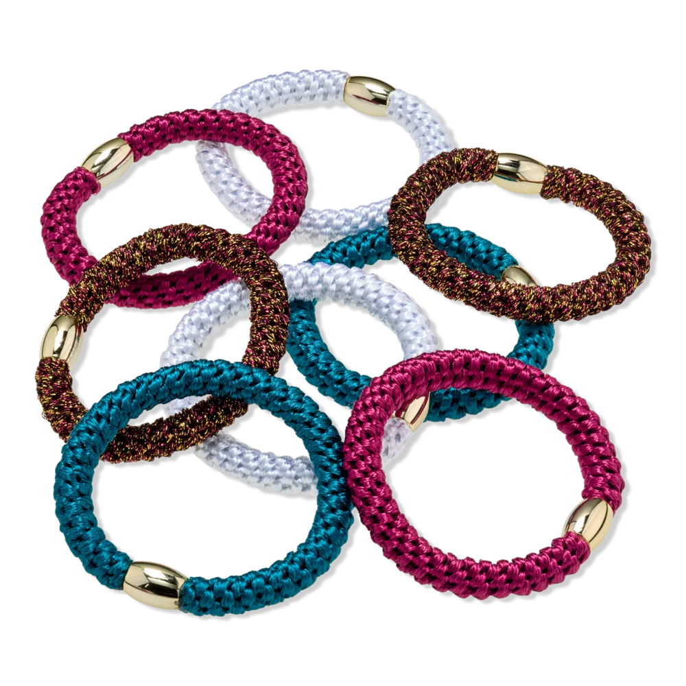 Mixed Elastics with Gold Bead by Conair Accessories