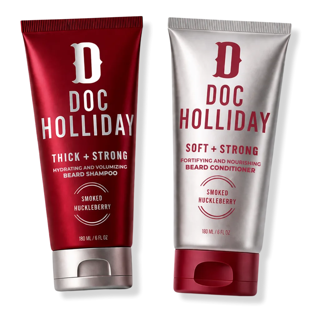 Thick + Soft Beard Shampoo and Conditioner Bundle - 6 oz (pack of 2) by Doc Holliday