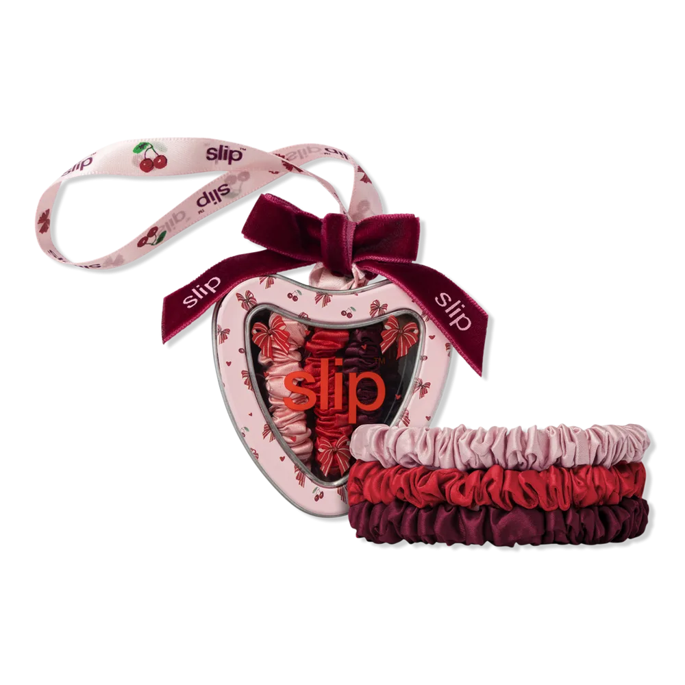 Pure Silk Skinny Scrunchie Trio Tin Ornament by Slip