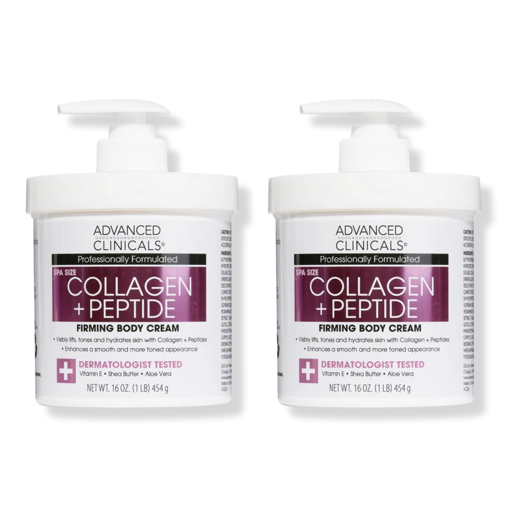 Collagen + Peptide Firming Body Cream - 2-Pack (32 Ounce) by Advanced Clinicals