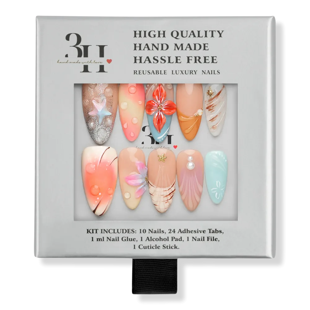 Maui - Medium Almond Press-On Nails by 3h Nails