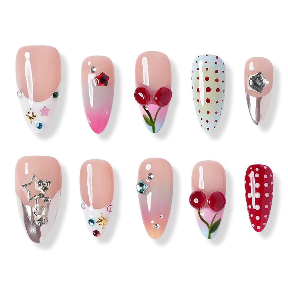NYC - Medium Almond Press-On Nails by 3h Nails