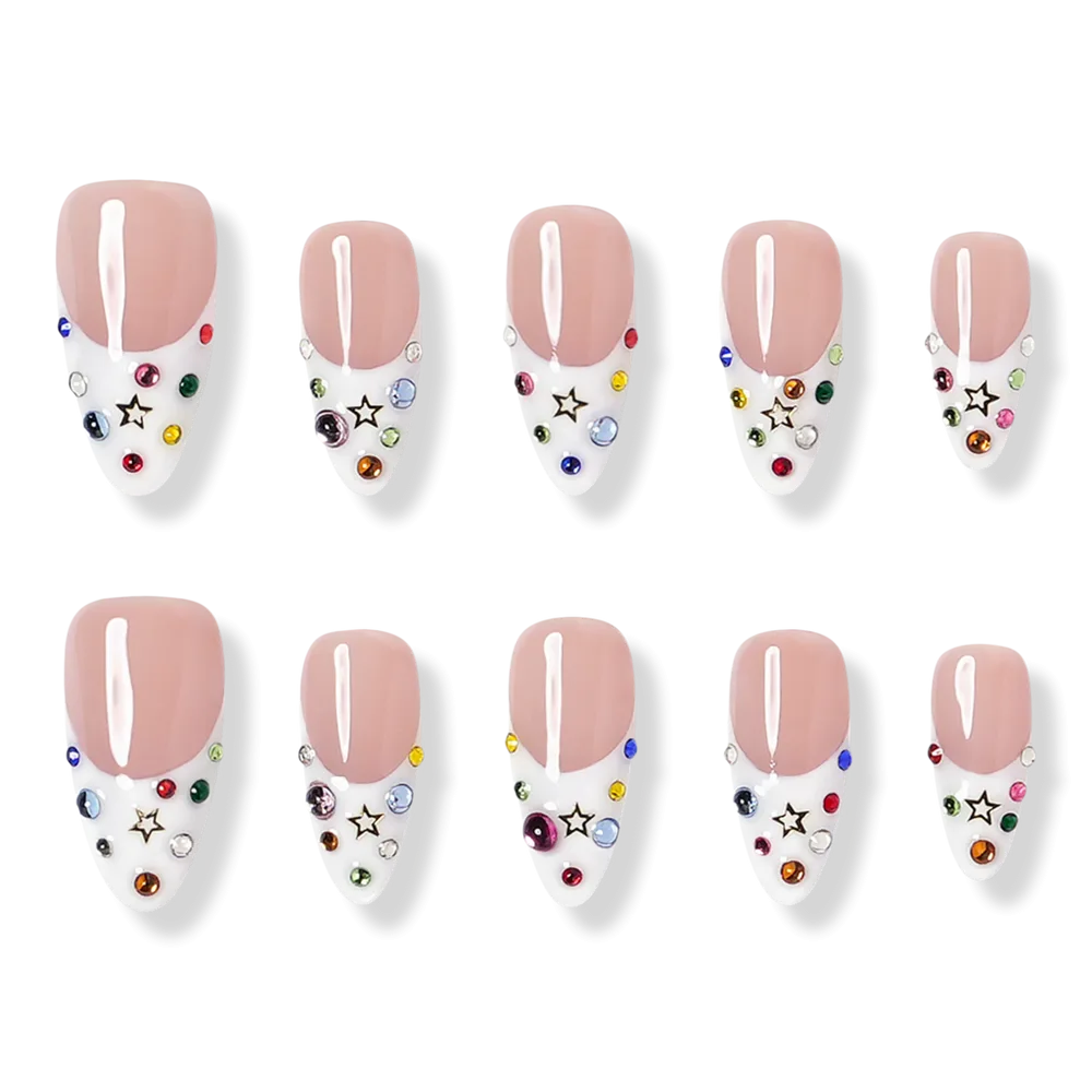 Dallas - Medium Almond Press-On Nails by 3h Nails
