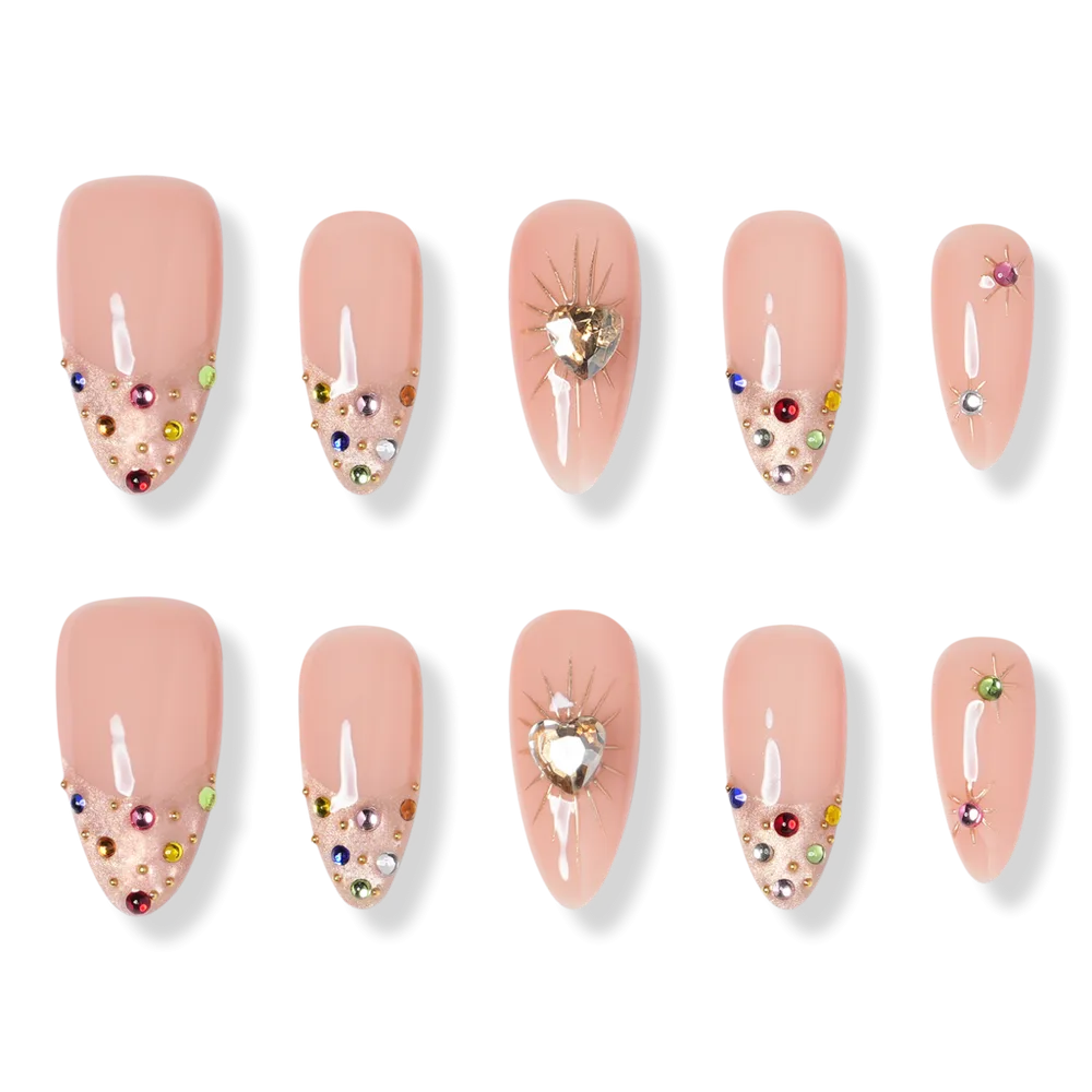 Boston - Medium Almond Press-On Nails by 3h Nails