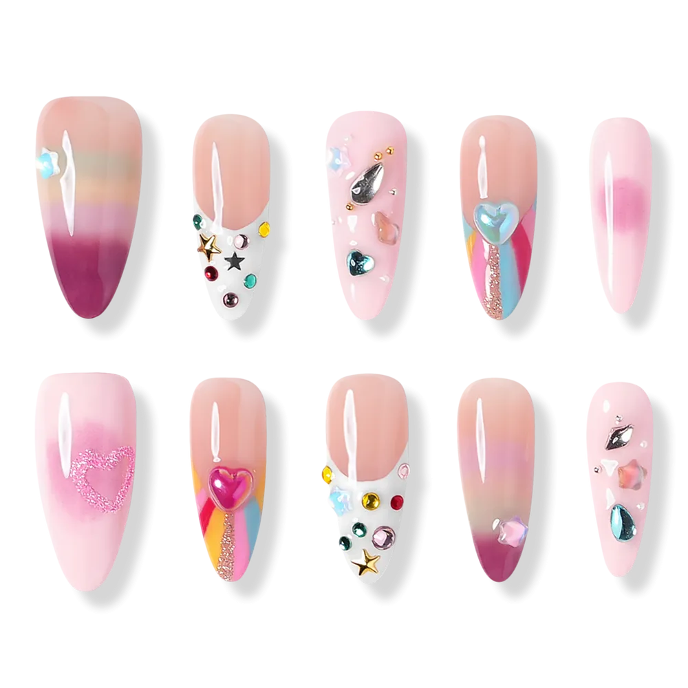 San Francisco Medium Almond Press-On Nails by 3h Nails