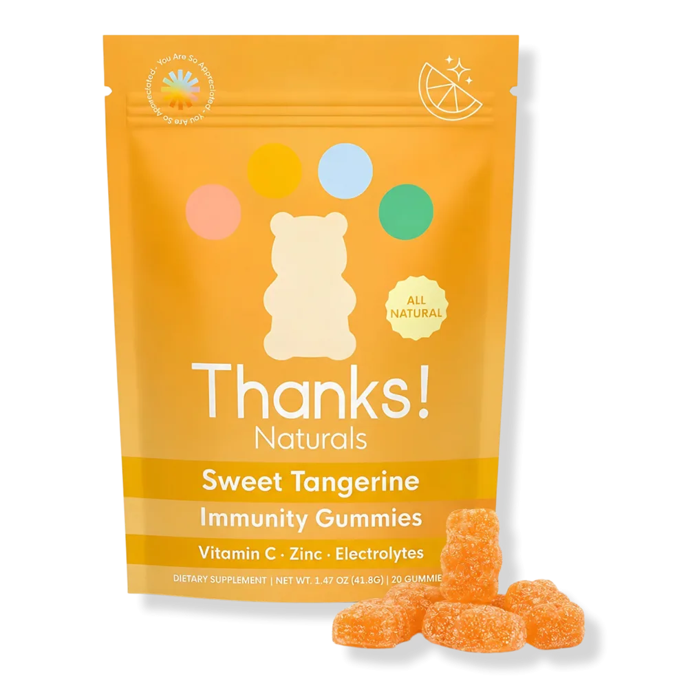Sweet Tangerine Immunity Gummies by Thanks Naturals