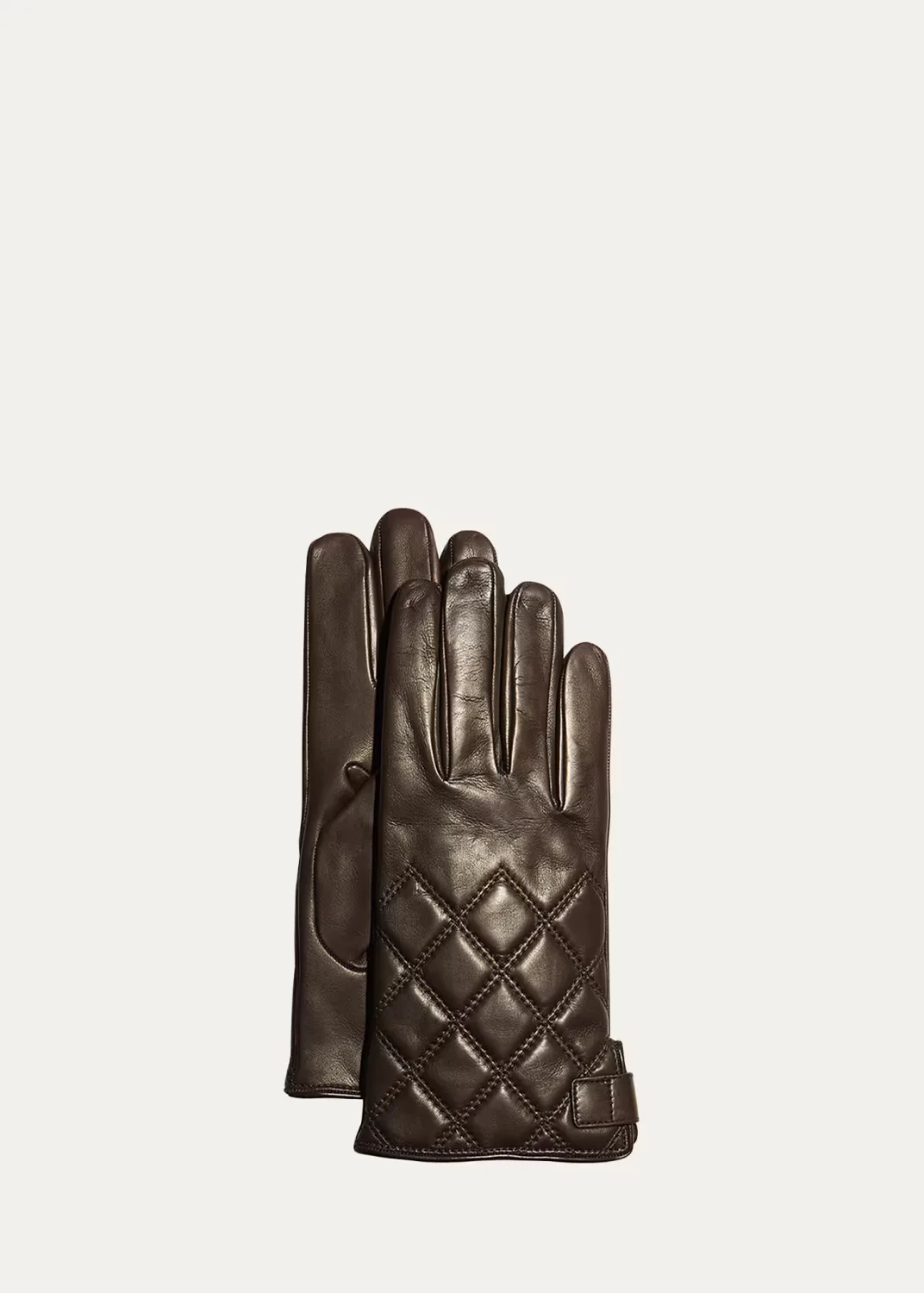 Quilted Napa Snap Gloves with Cashmere Lining by Guanti Giglio Fiorentino