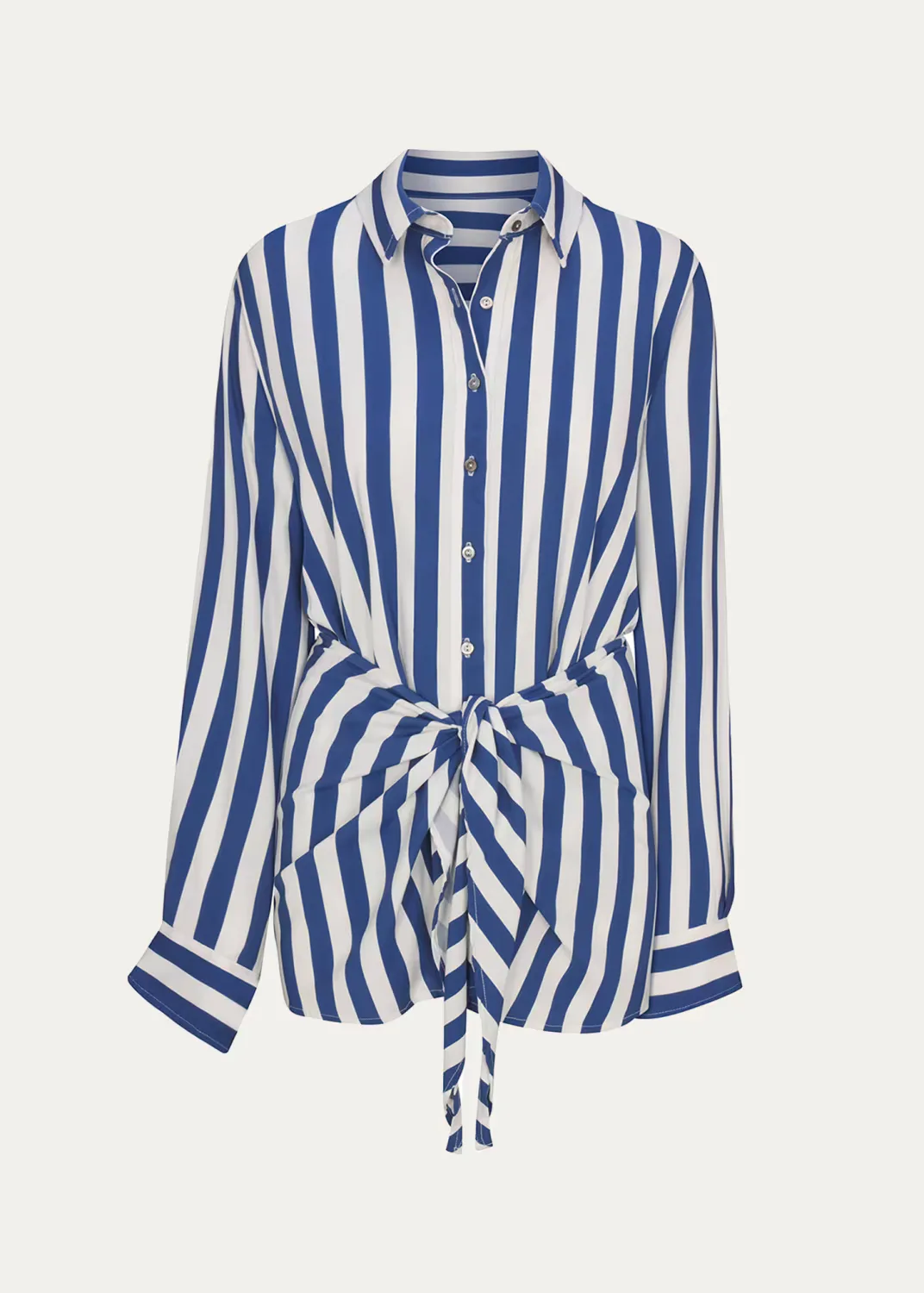 Striped La Button Down Mini Dress by ANEMOS
