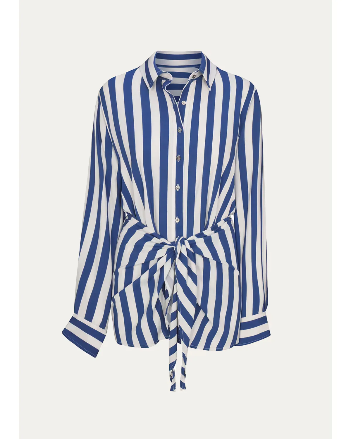 Striped La Button Down Mini Dress by ANEMOS