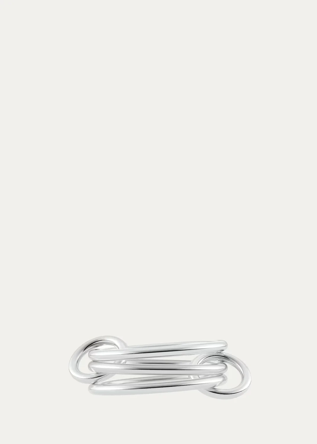 Solarium Sterling Silver Three Linked Ring by Spinelli Kilcollin