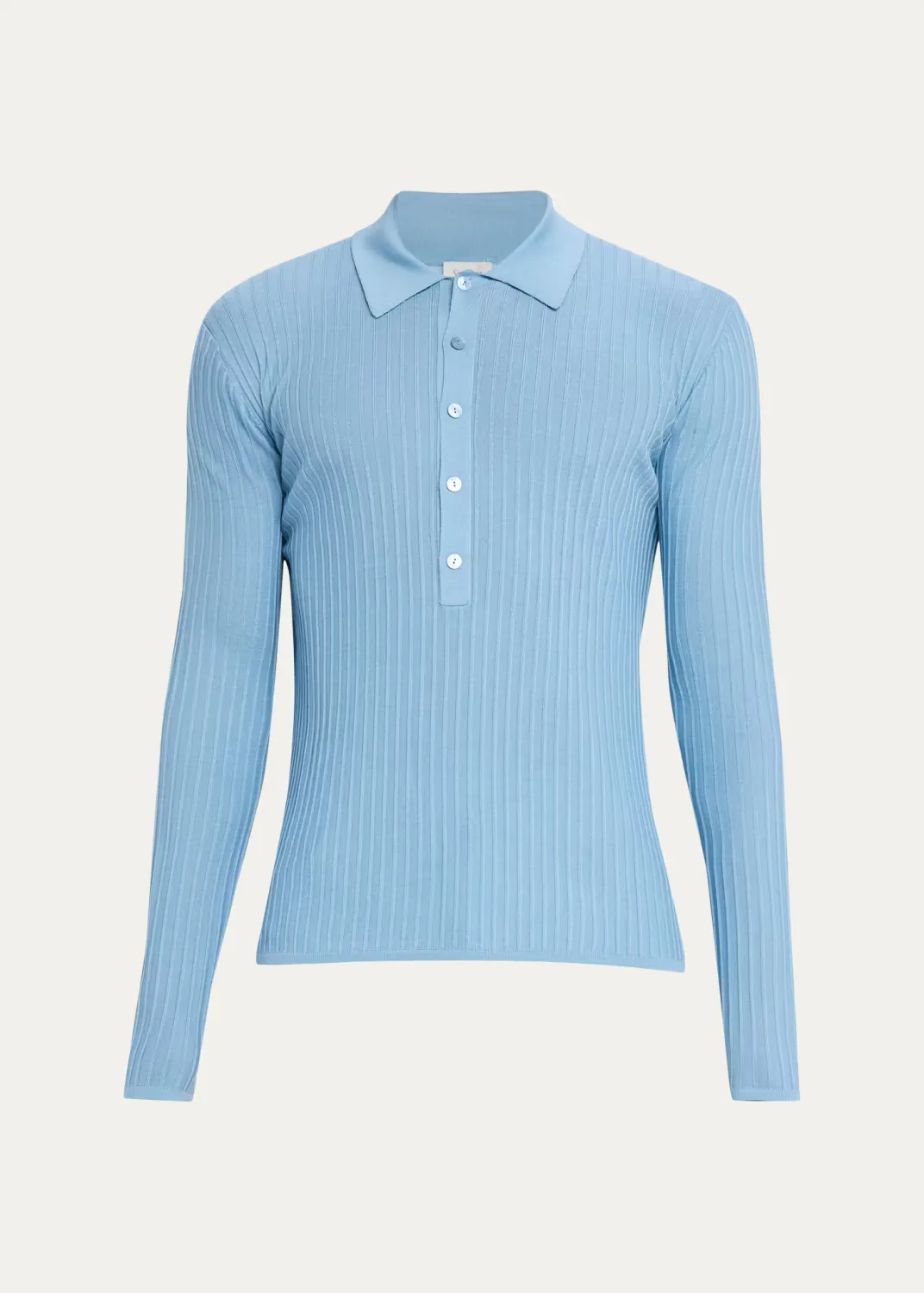 Wool, Cashmere and Silk Ribbed Polo Sweater by Saint Laurent