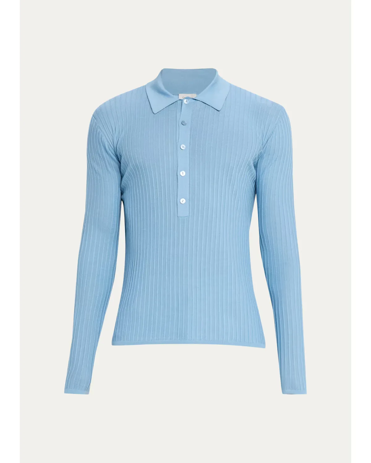 Wool, Cashmere and Silk Ribbed Polo Sweater by Saint Laurent
