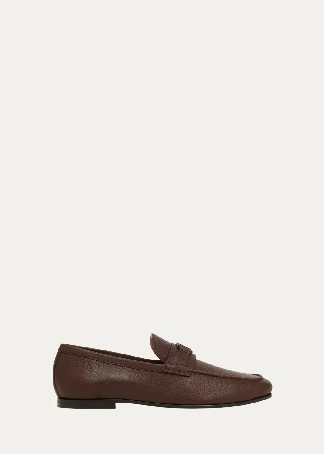 V-Logo Grained Leather Loafers by Valentino Garavani