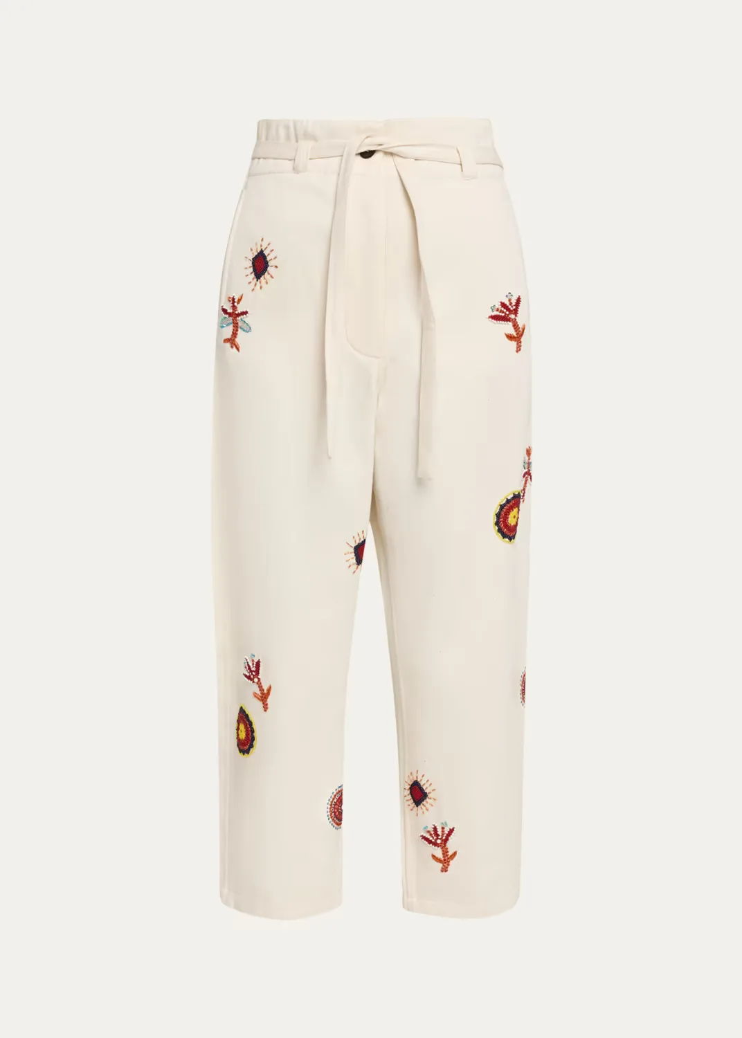 Fauji Tie-Waist Embroidered Pants by Kartik Research