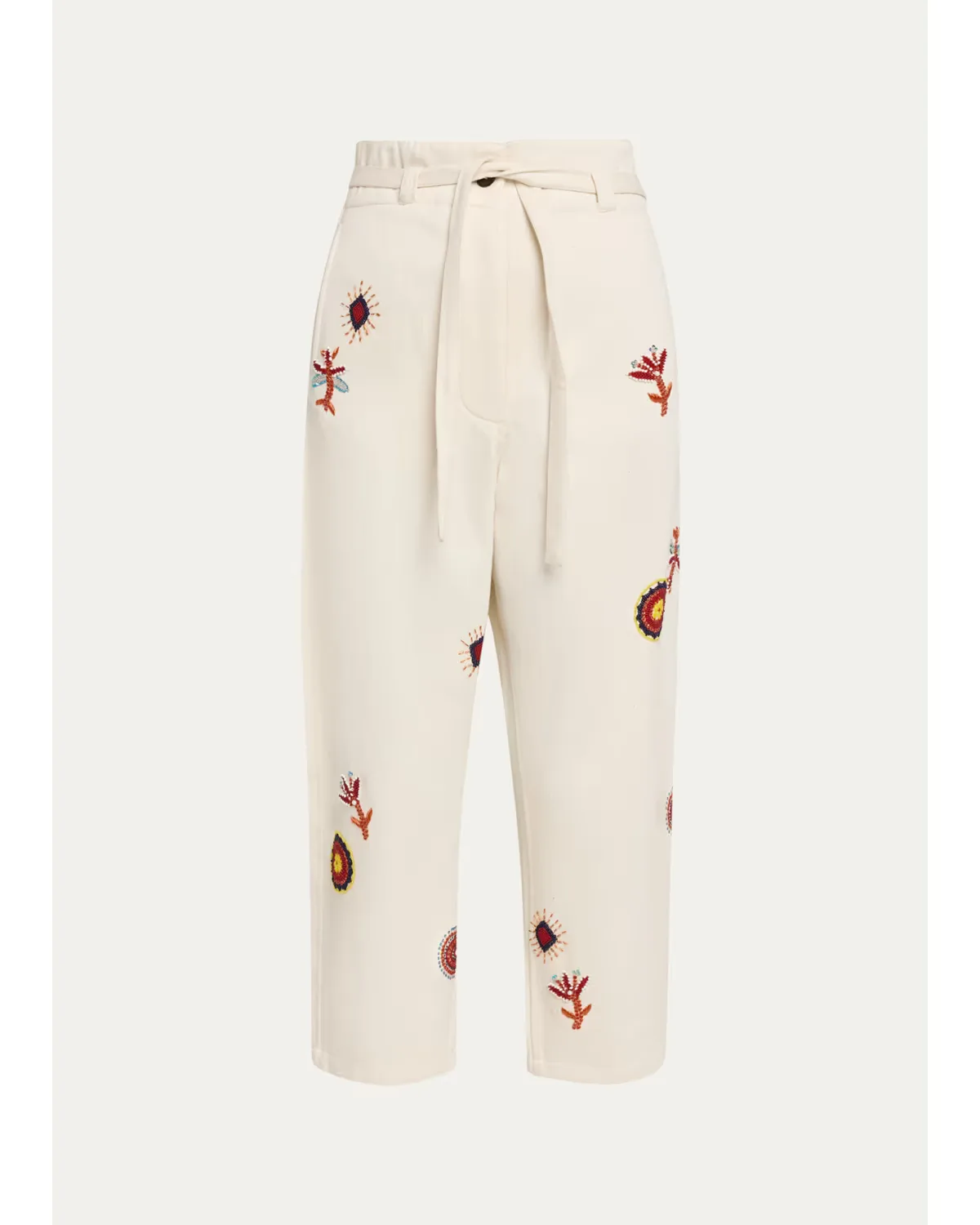 Fauji Tie-Waist Embroidered Pants by Kartik Research