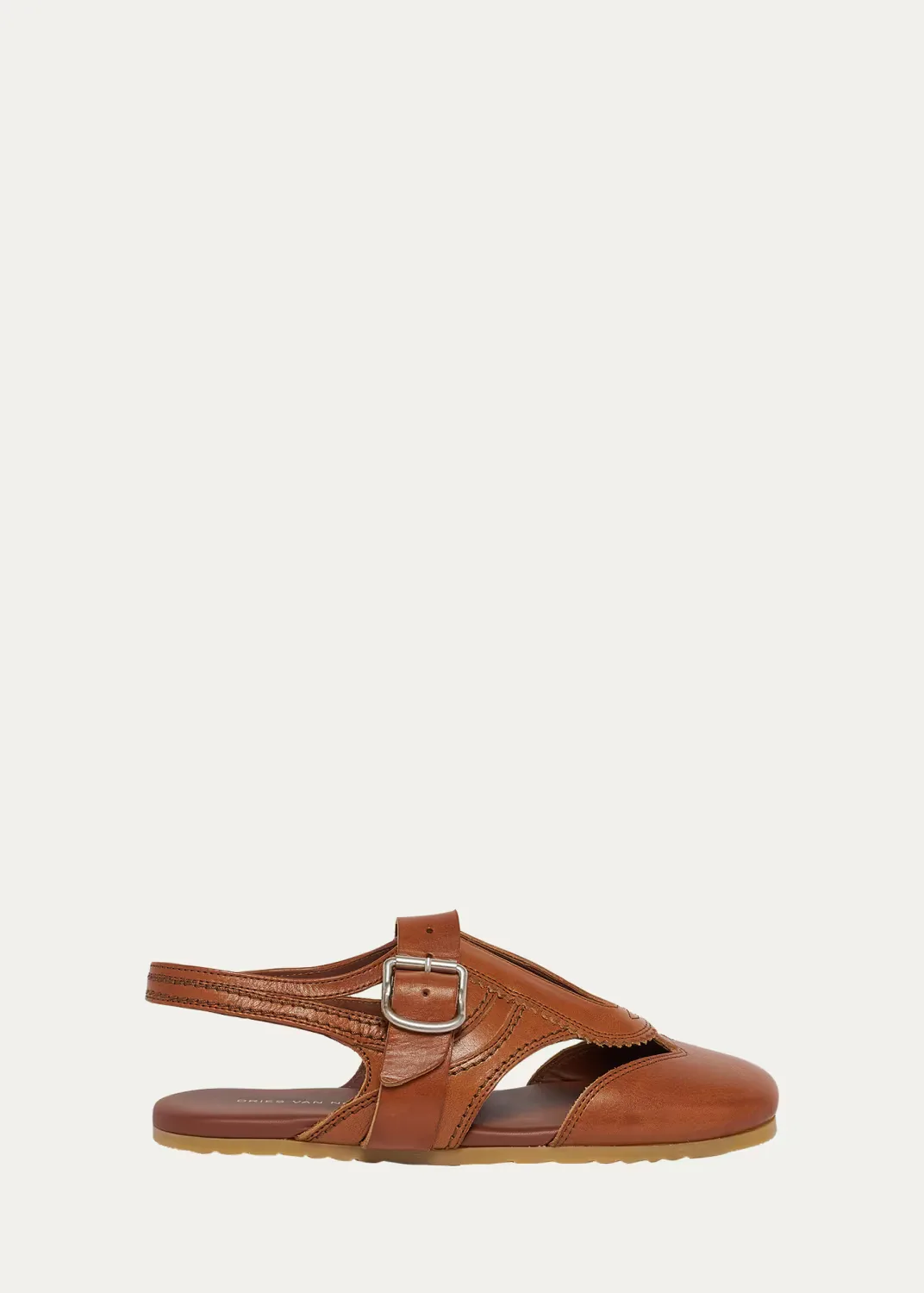 Cutout Leather Slingback Flats by Dries Van Noten