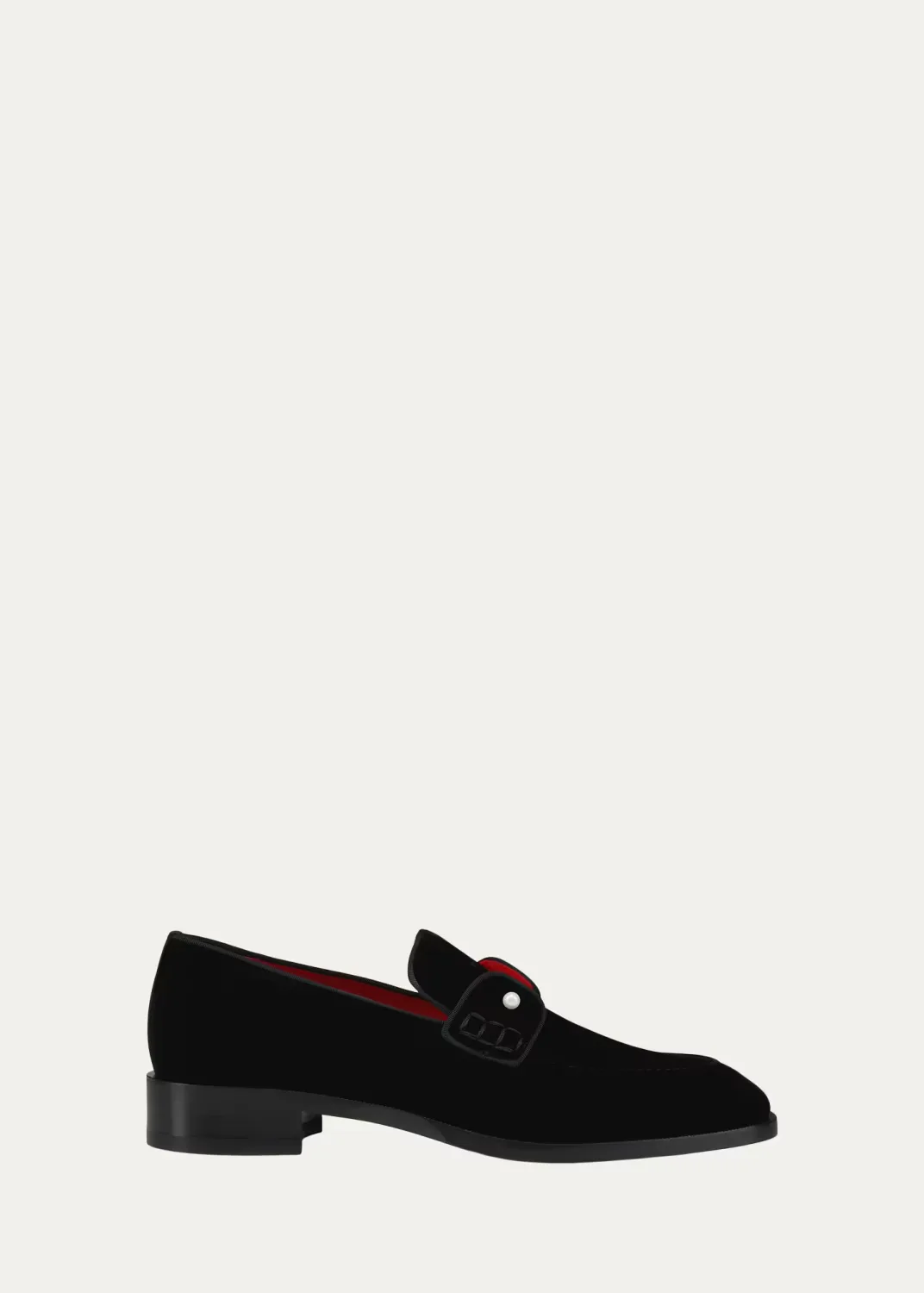 Chambelimoc Night Pearl Velvet Loafers by Christian Louboutin