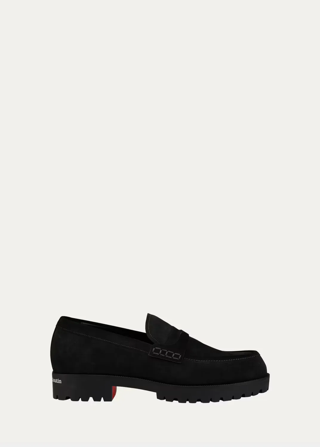 Cavavin Leather Lug-Sole Penny Loafers by Christian Louboutin