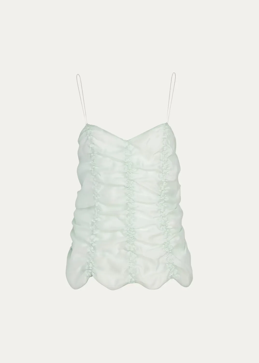 Inara Ruched Silk Tank Top by Khaite