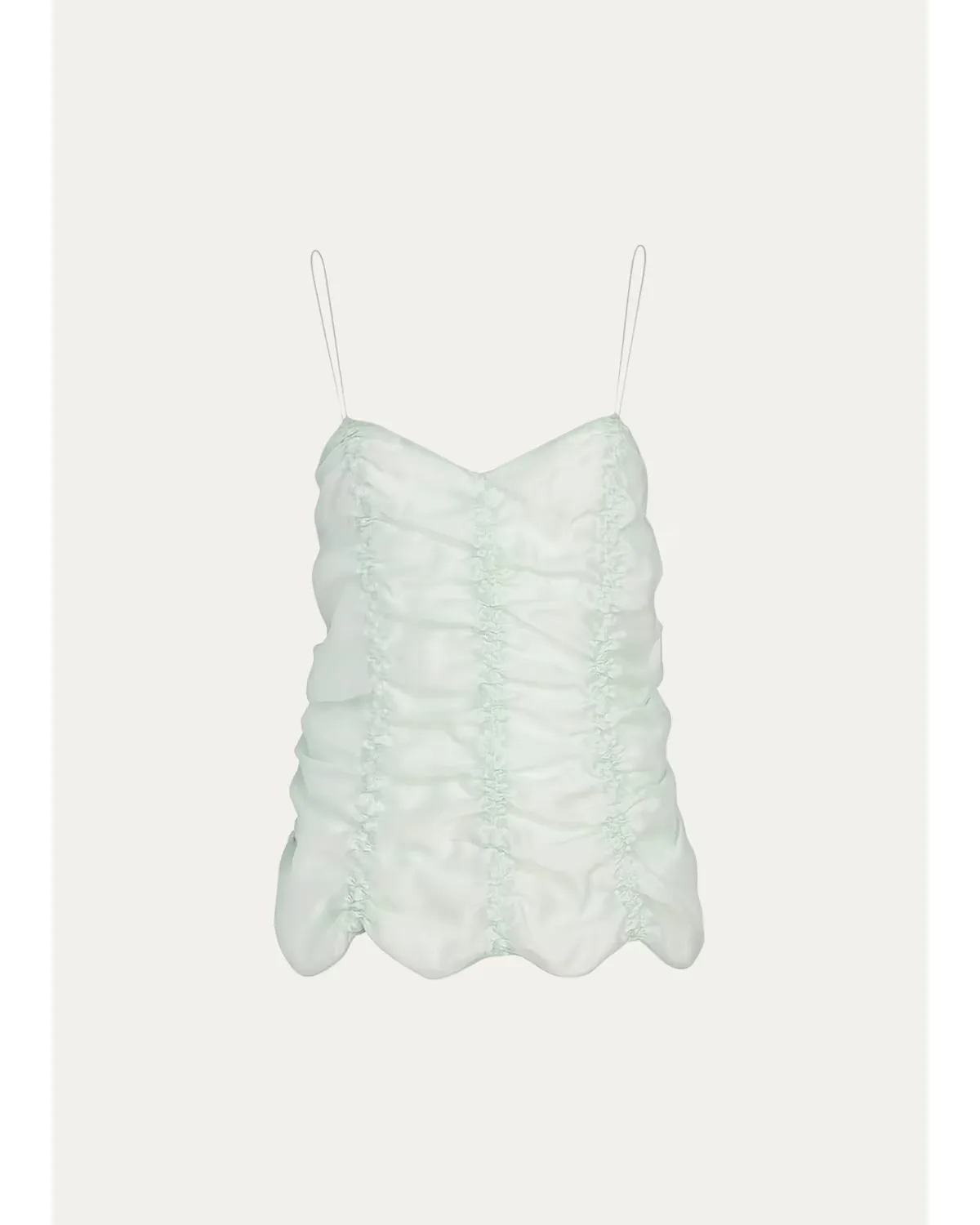 Inara Ruched Silk Tank Top by Khaite